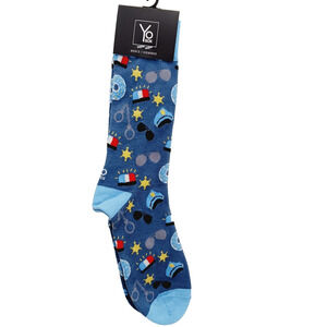 Socks Crew Police Badge Men Women Hat Handcuffs Sunglasses Light Siren Yo Sox